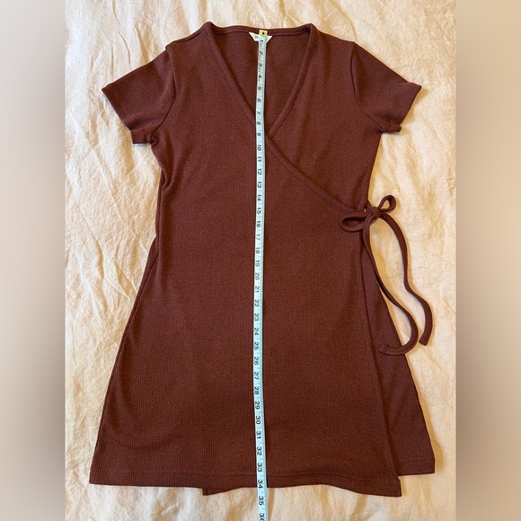 Madewell Ribbed Knit Wrap Dress - Size Medium - Picture 13 of 13